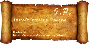 Istvánovits Pamina névjegykártya